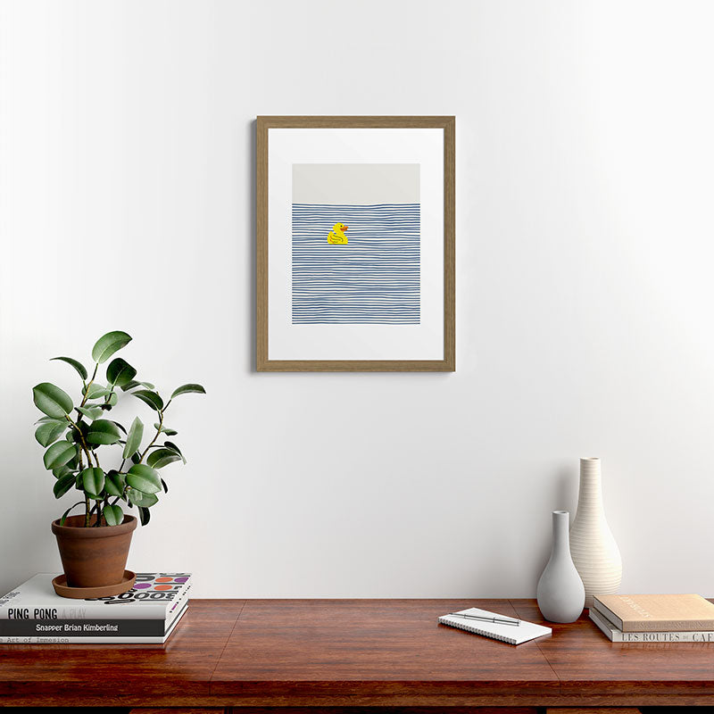 Yellow rubber ducky Framed Art Print