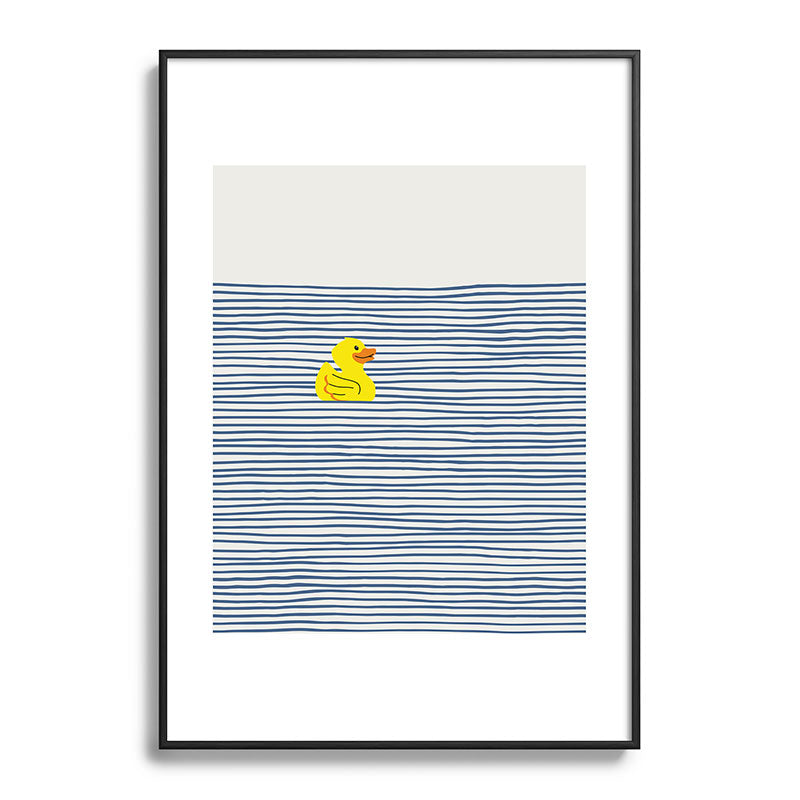 Yellow rubber ducky Framed Art Print