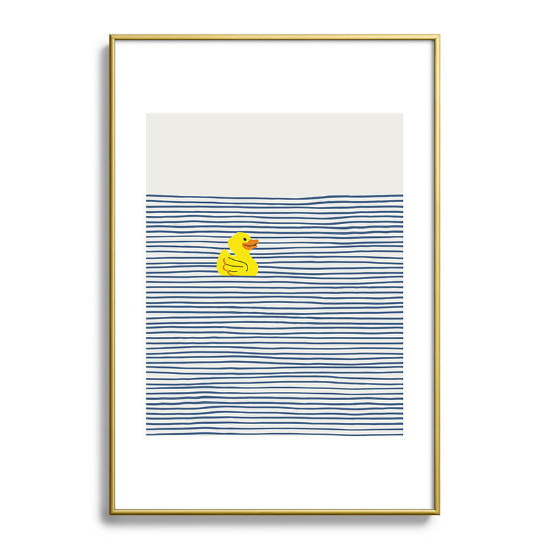 Yellow rubber ducky Framed Art Print