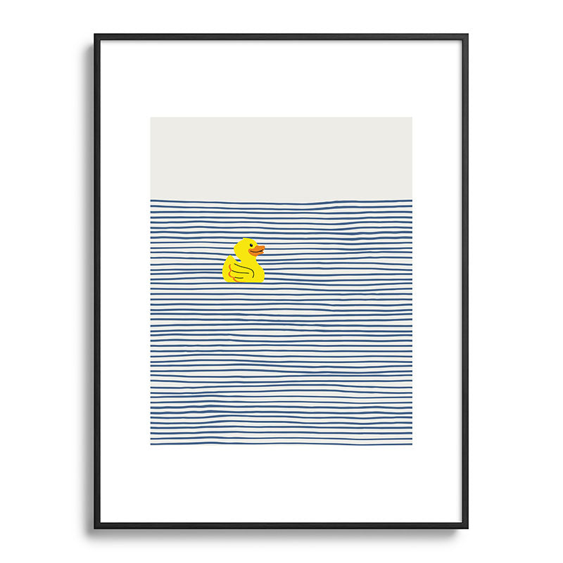 Yellow rubber ducky Framed Art Print