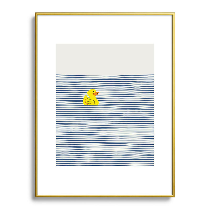 Yellow rubber ducky Framed Art Print