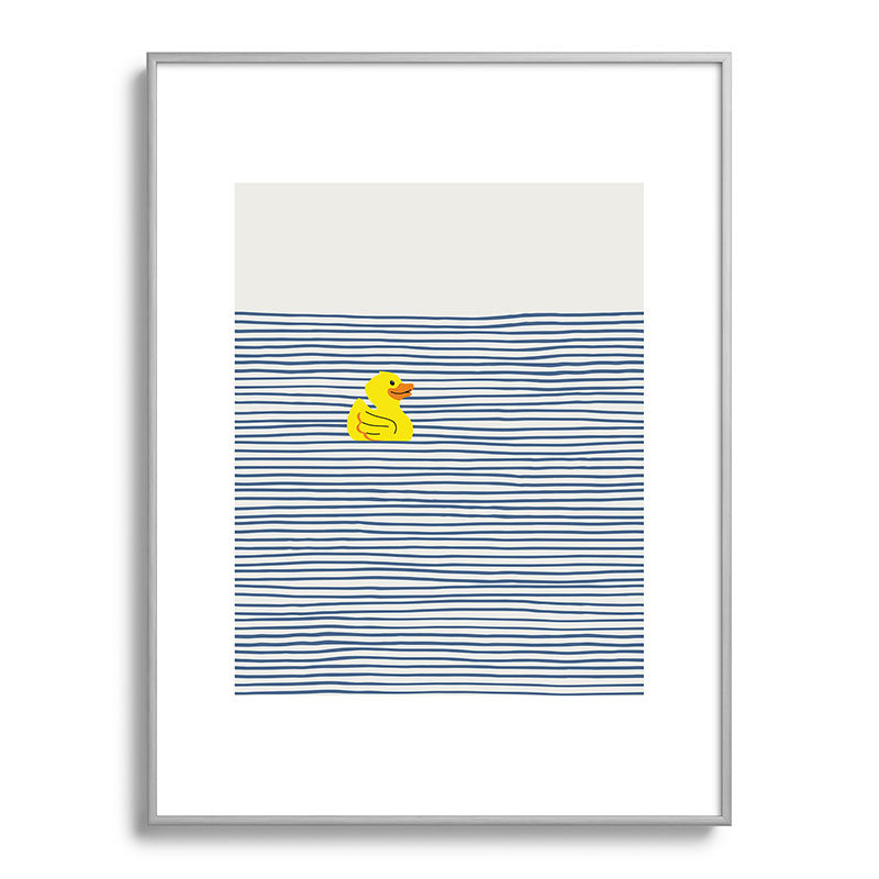 Yellow rubber ducky Framed Art Print