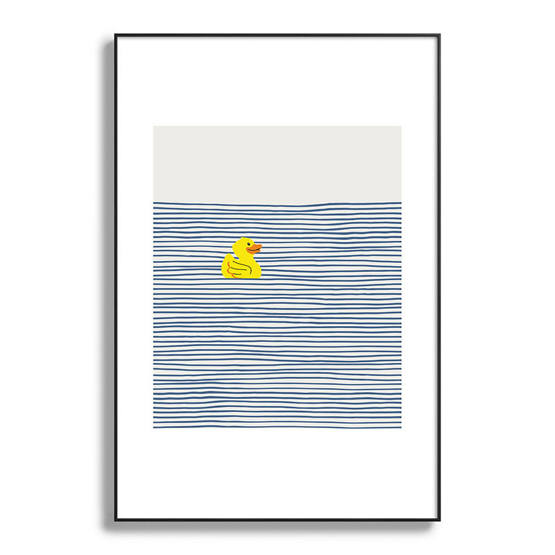 Yellow rubber ducky Framed Art Print