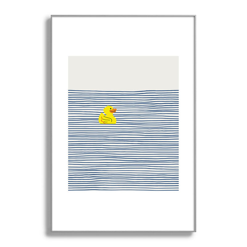Yellow rubber ducky Framed Art Print