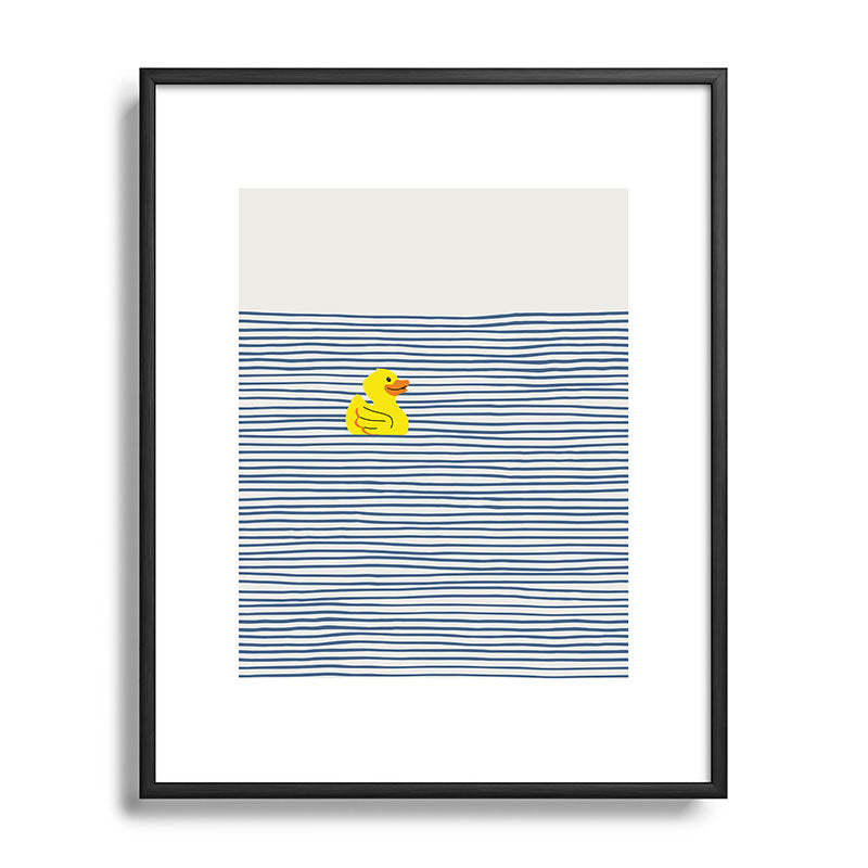 Yellow rubber ducky Framed Art Print