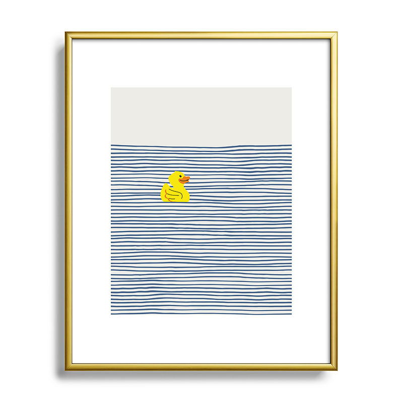 Yellow rubber ducky Framed Art Print