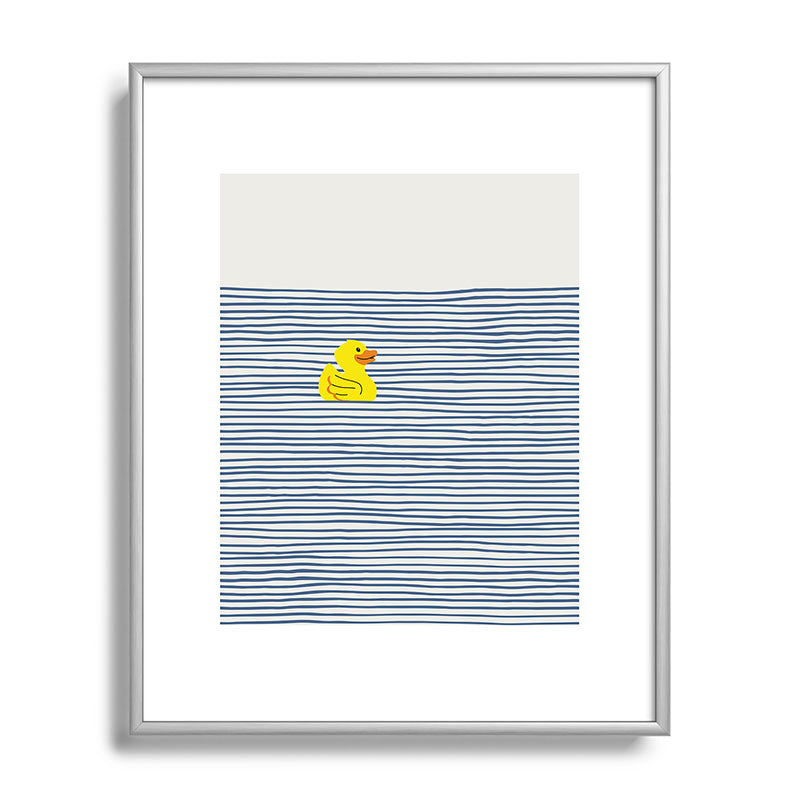 Yellow rubber ducky Framed Art Print