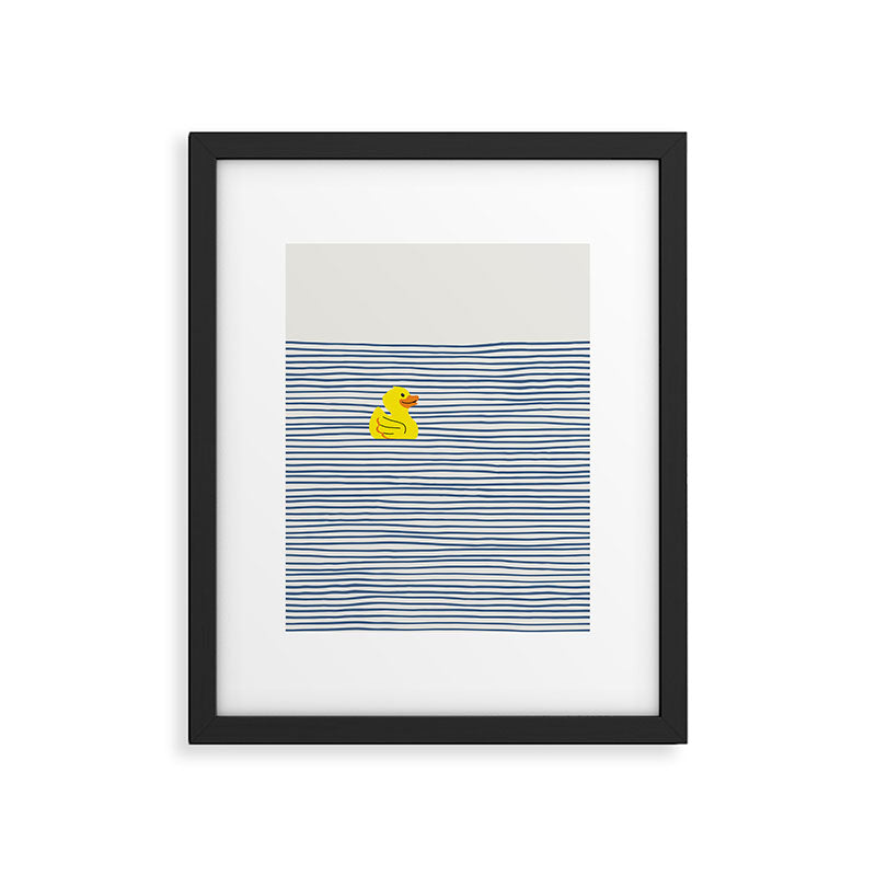 Yellow rubber ducky Framed Art Print