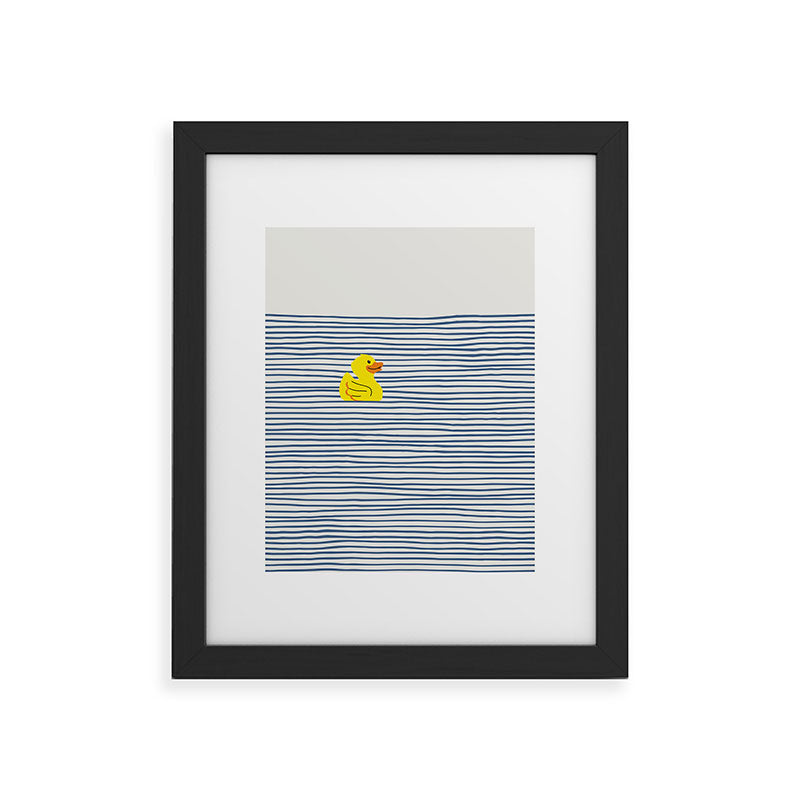 Yellow rubber ducky Framed Art Print