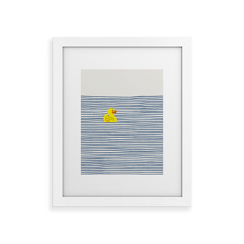Yellow rubber ducky Framed Art Print