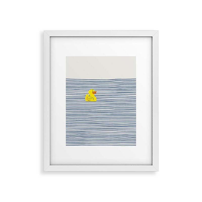 Yellow rubber ducky Framed Art Print