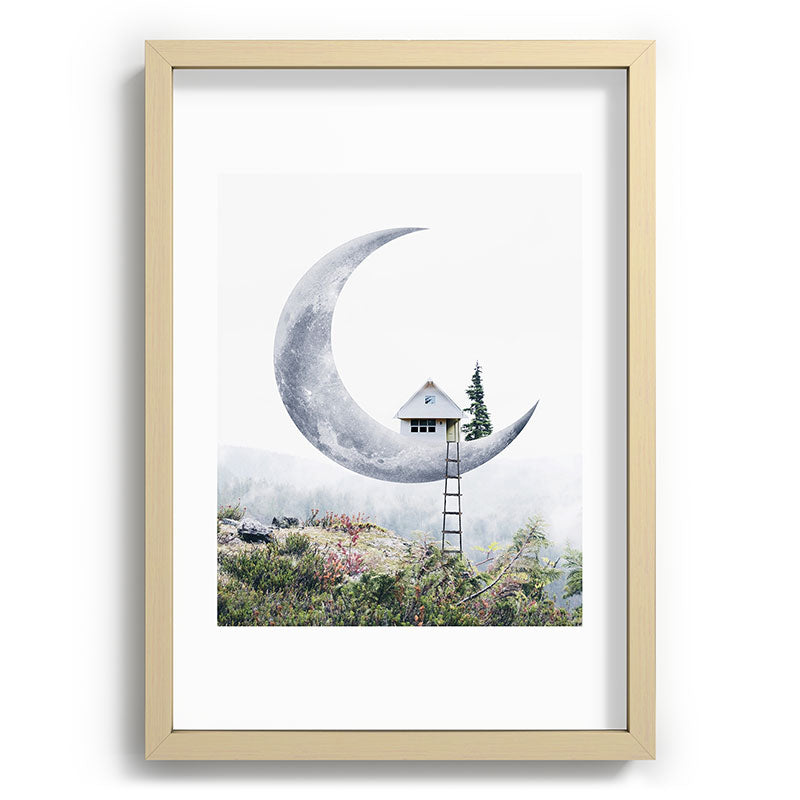 Moon House Framed Art Print
