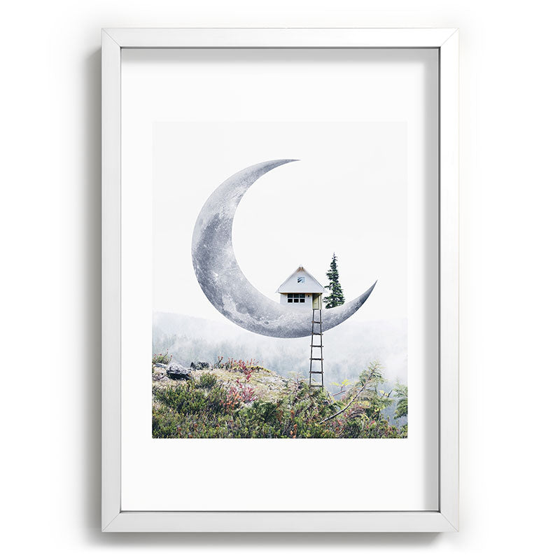 Moon House Framed Art Print