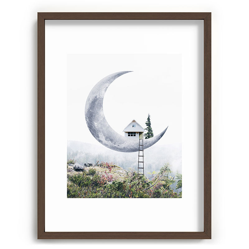 Moon House Framed Art Print