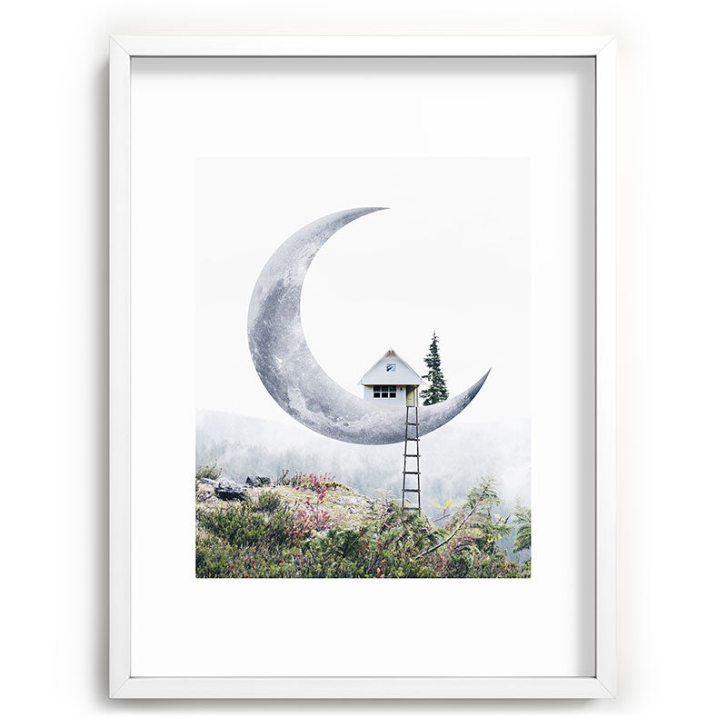 Moon House Framed Art Print