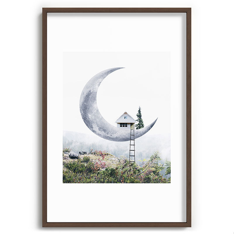 Moon House Framed Art Print