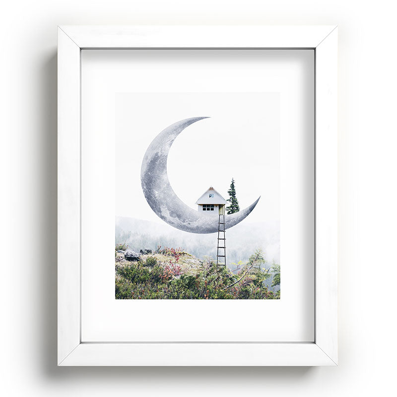 Moon House Framed Art Print