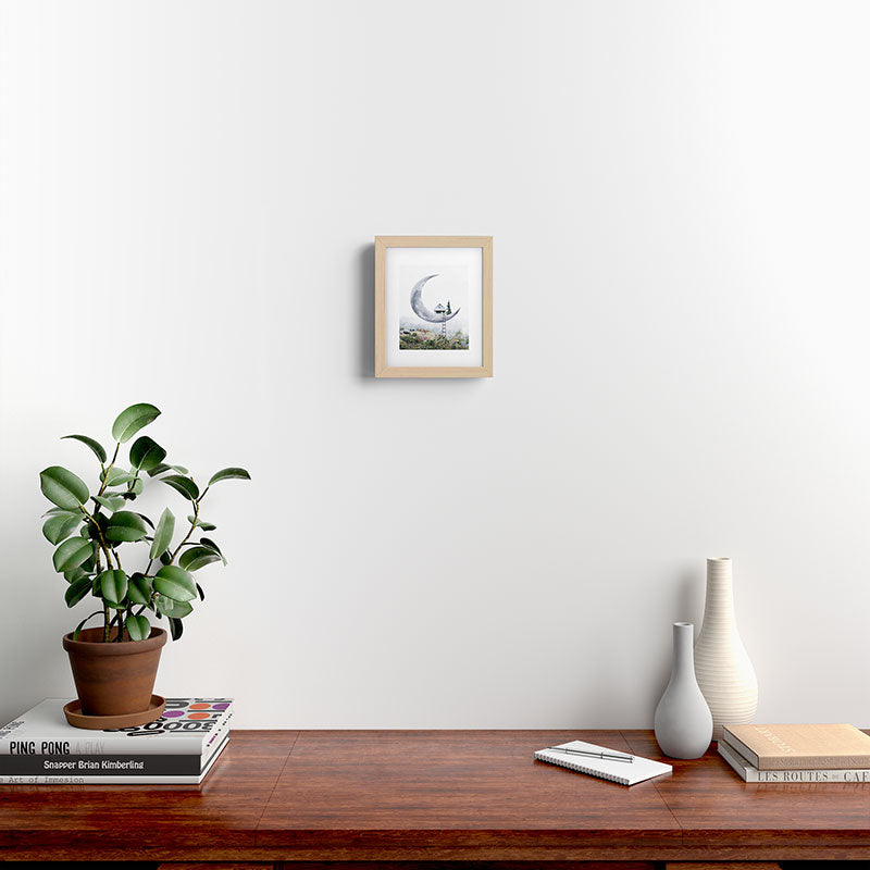 Moon House Framed Art Print