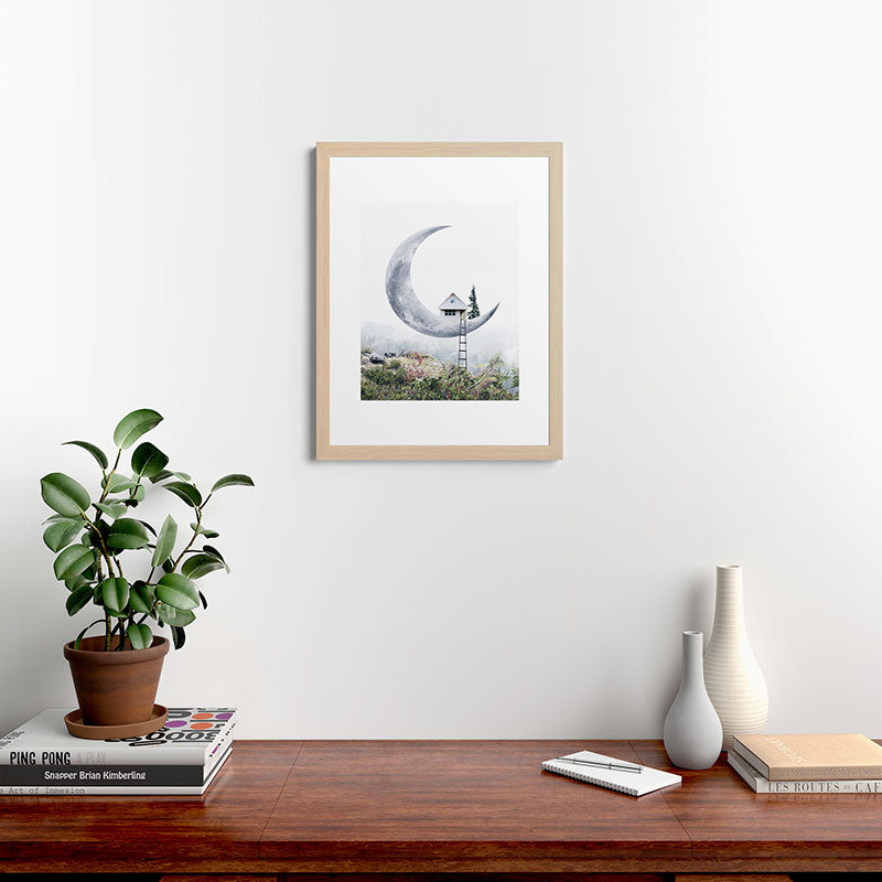 Moon House Framed Art Print