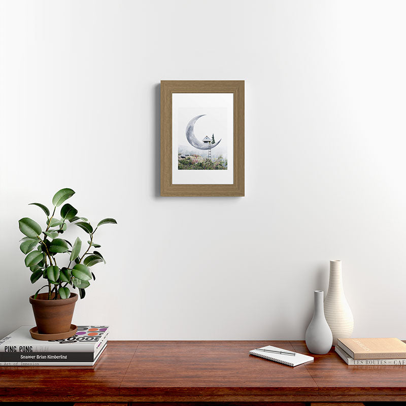 Moon House Framed Art Print