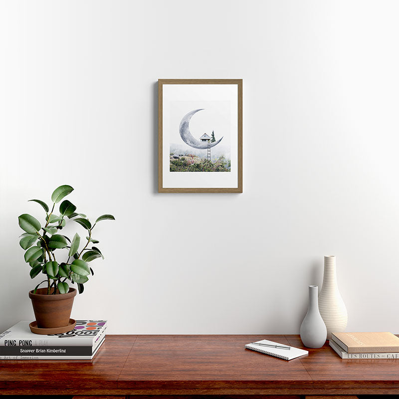 Moon House Framed Art Print