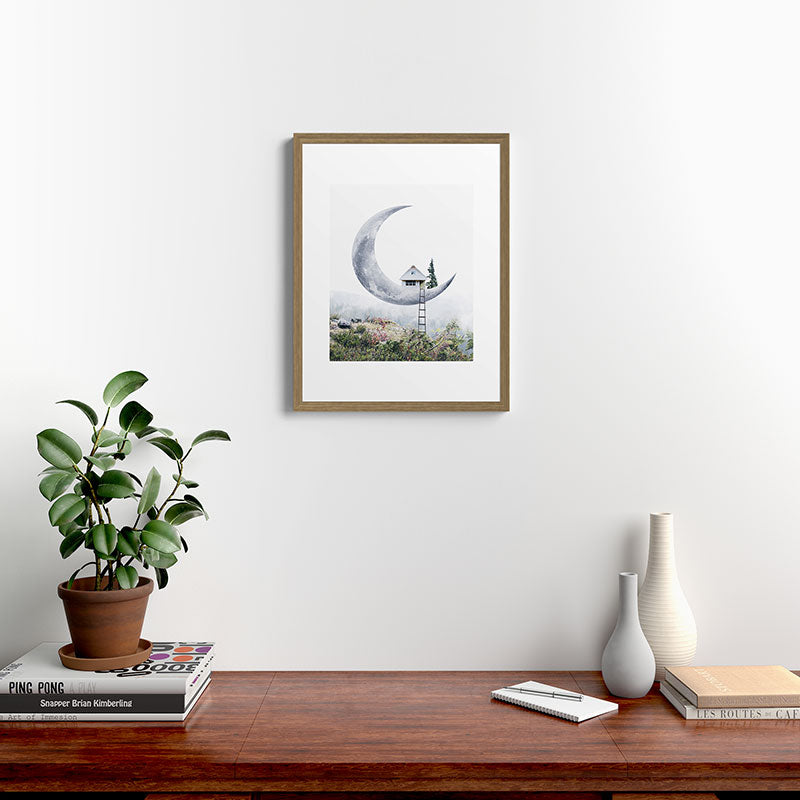 Moon House Framed Art Print