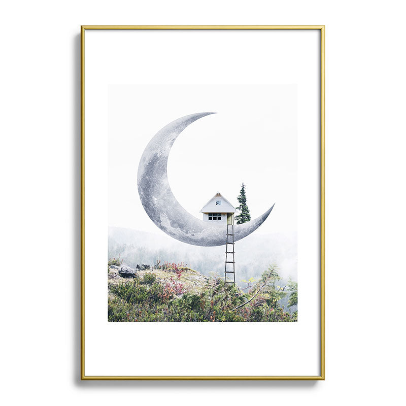 Moon House Framed Art Print