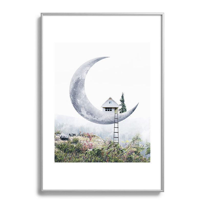 Moon House Framed Art Print