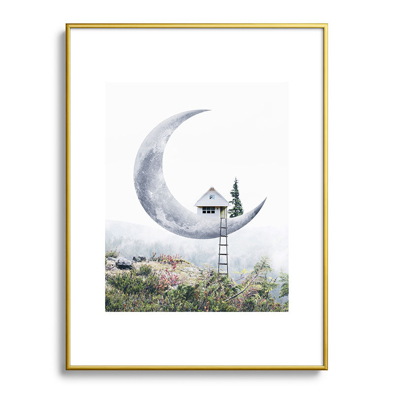 Moon House Framed Art Print