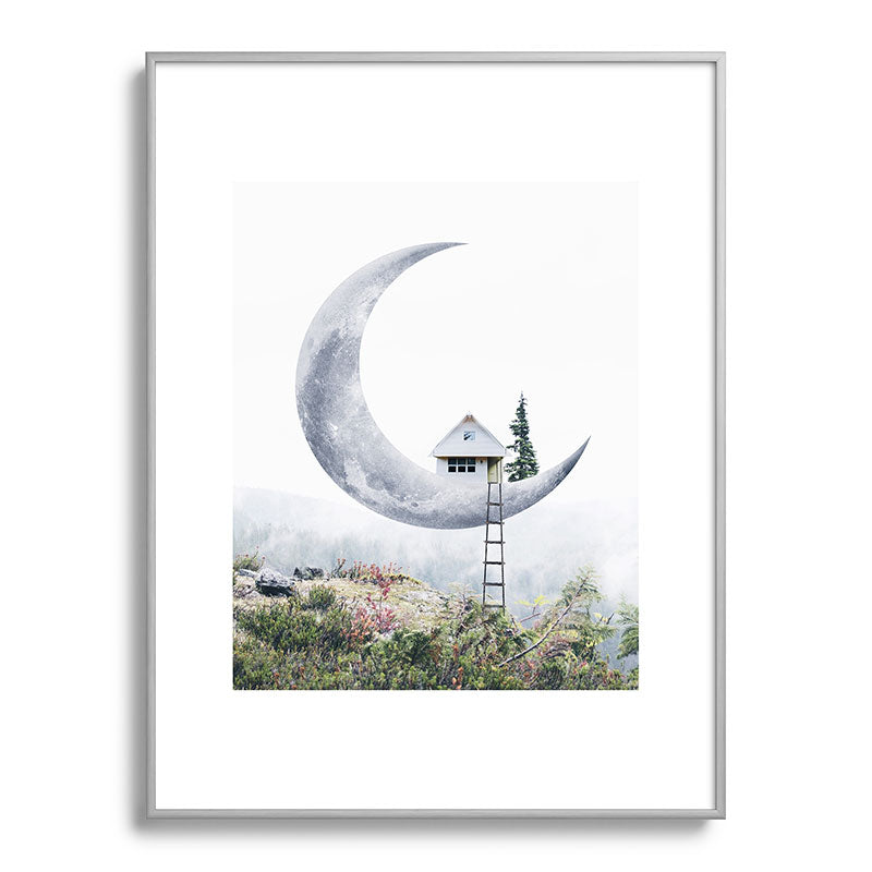 Moon House Framed Art Print