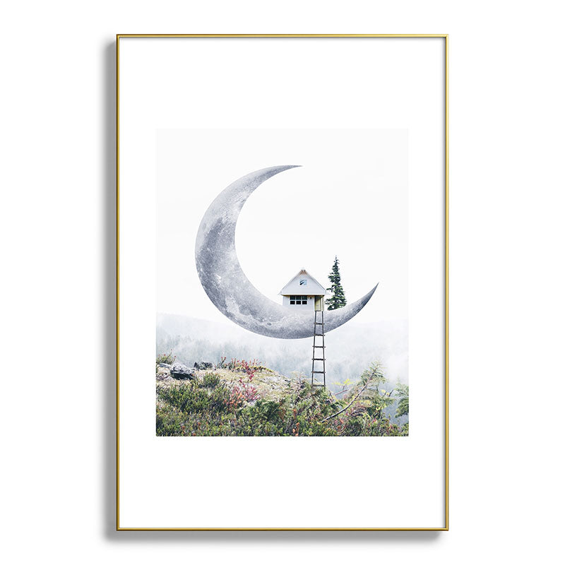 Moon House Framed Art Print