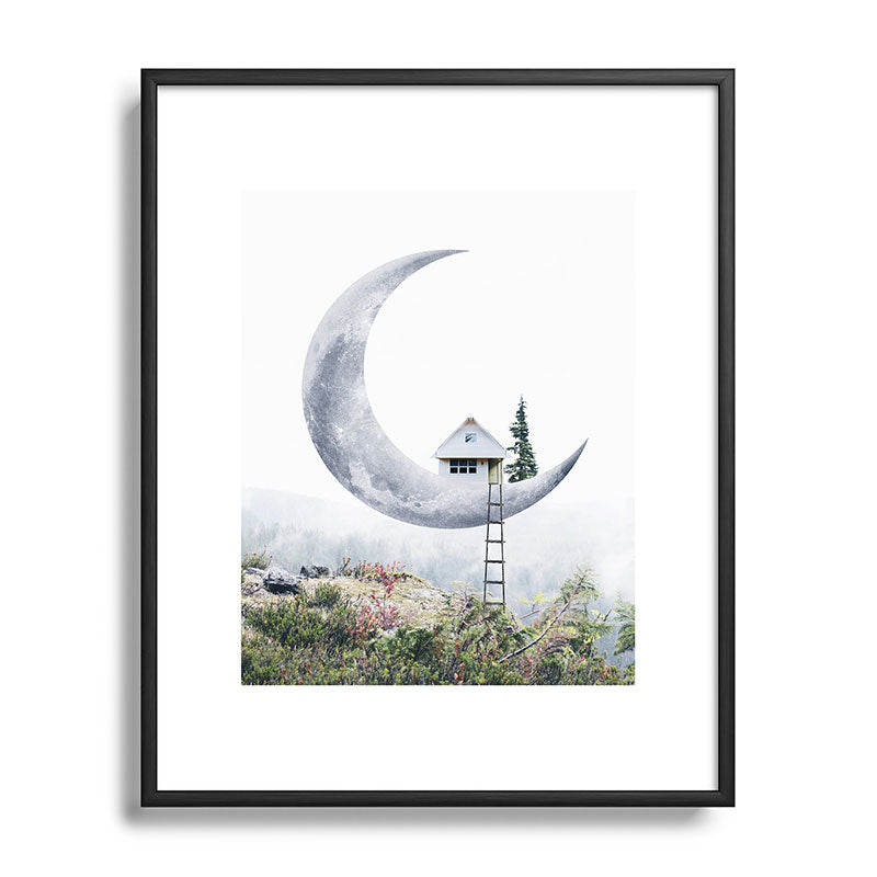 Moon House Framed Art Print