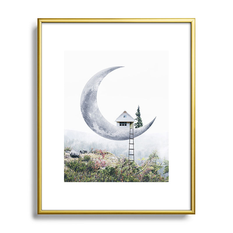 Moon House Framed Art Print