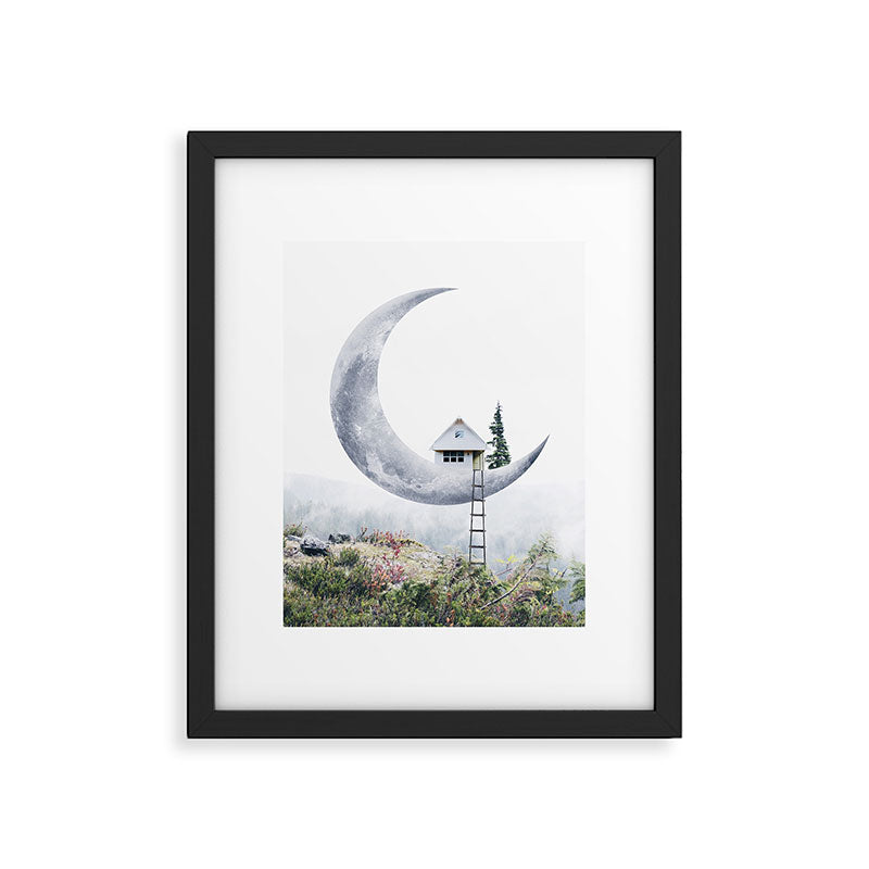 Moon House Framed Art Print