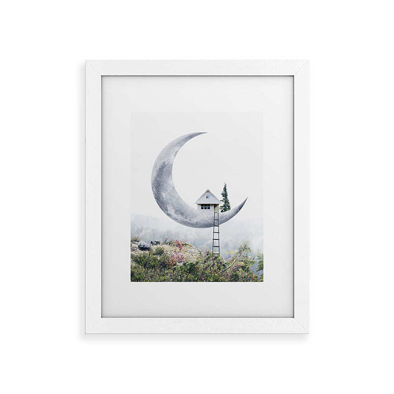 Moon House Framed Art Print