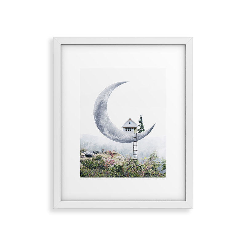 Moon House Framed Art Print