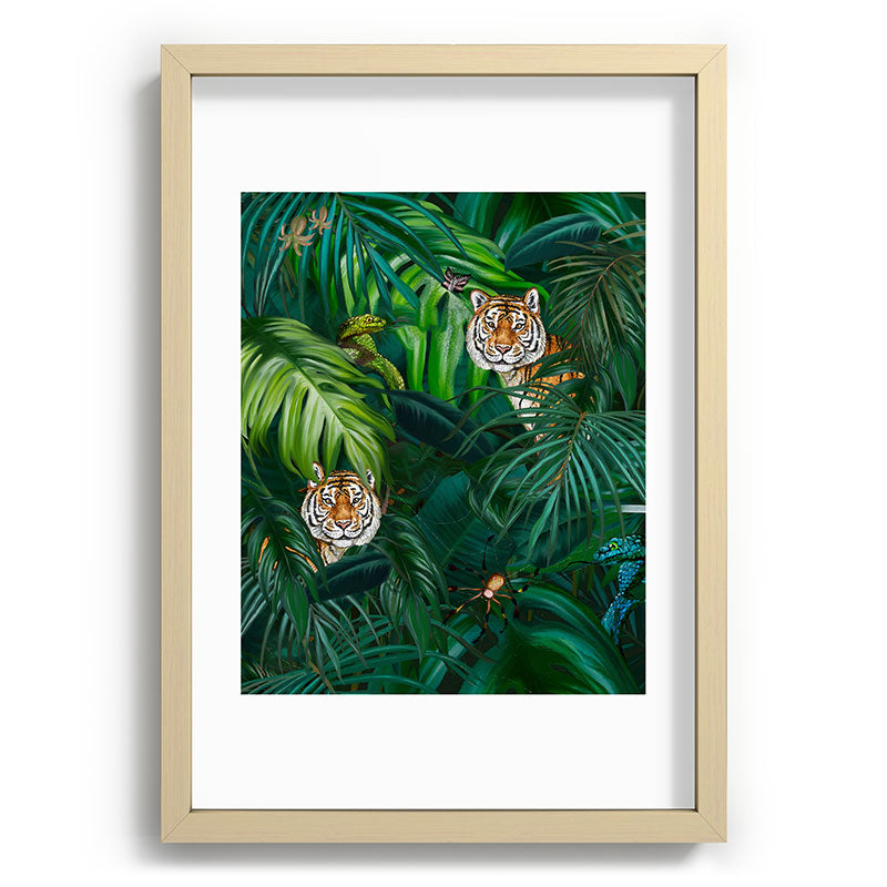 Jungle Tiger Prints Framed Art Print