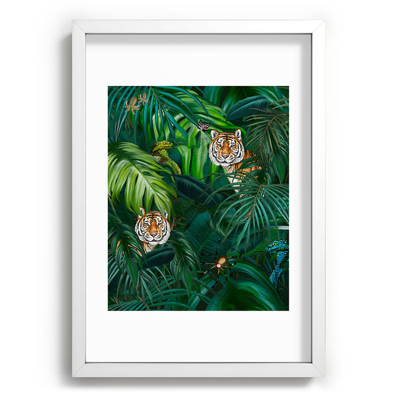 Jungle Tiger Prints Framed Art Print