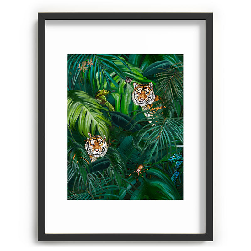 Jungle Tiger Prints Framed Art Print