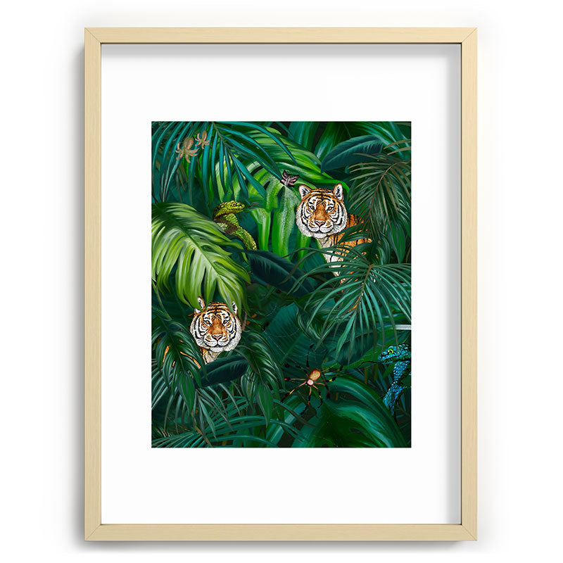 Jungle Tiger Prints Framed Art Print