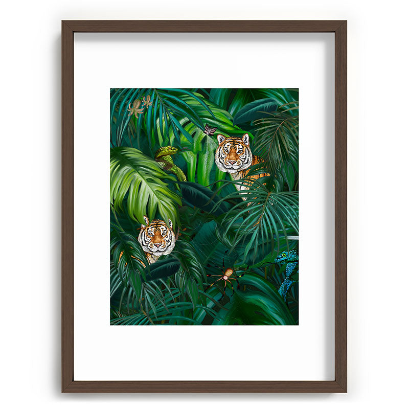 Jungle Tiger Prints Framed Art Print
