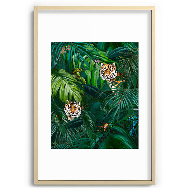 Jungle Tiger Prints Framed Art Print
