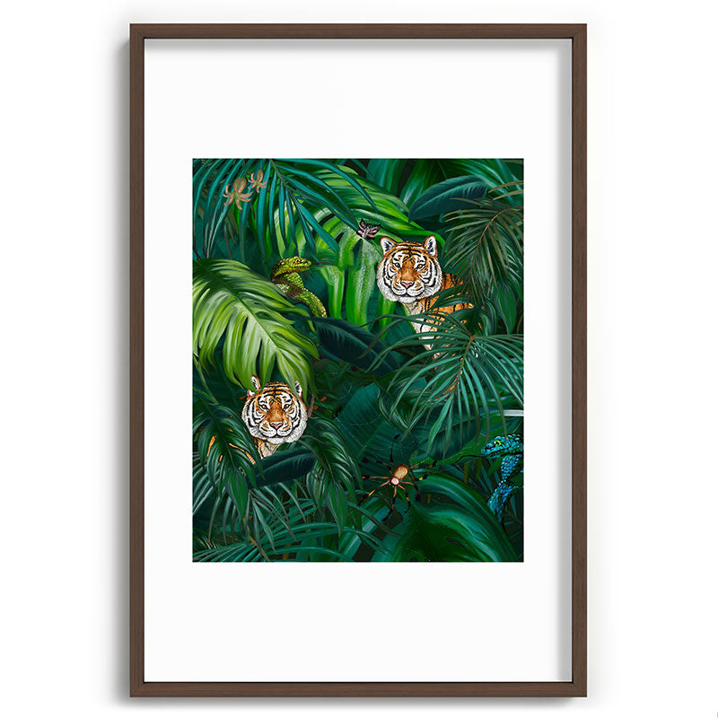 Jungle Tiger Prints Framed Art Print
