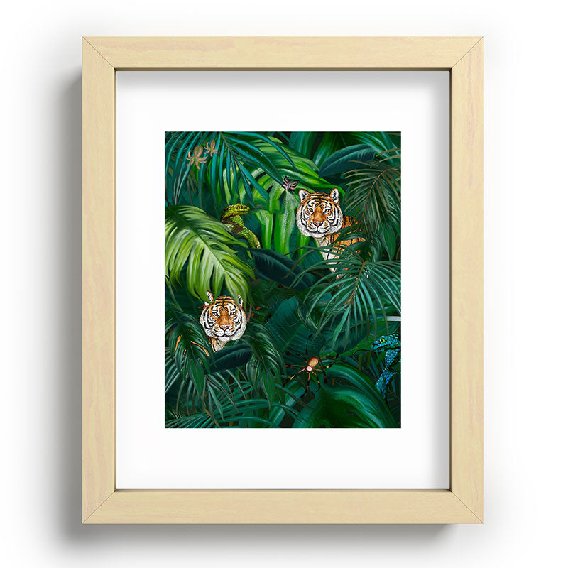 Jungle Tiger Prints Framed Art Print