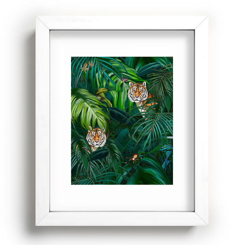 Jungle Tiger Prints Framed Art Print