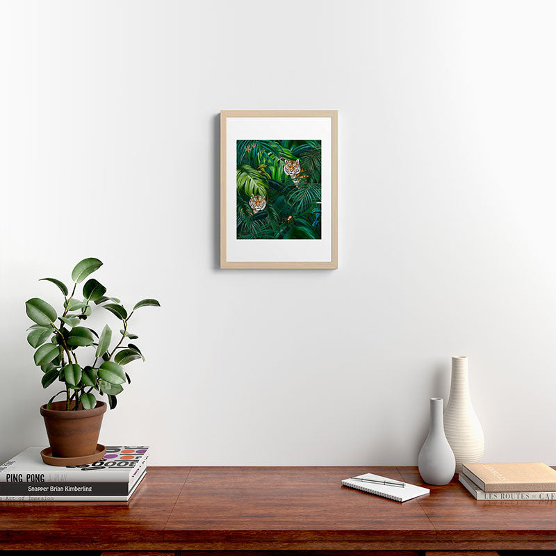 Jungle Tiger Prints Framed Art Print
