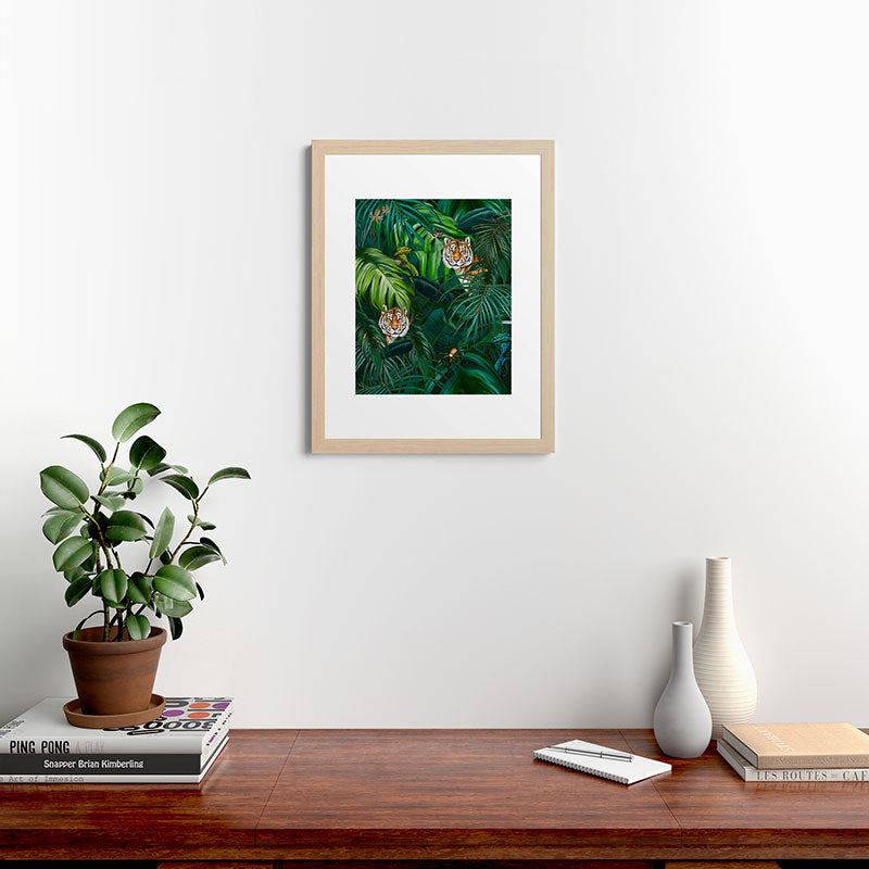Jungle Tiger Prints Framed Art Print
