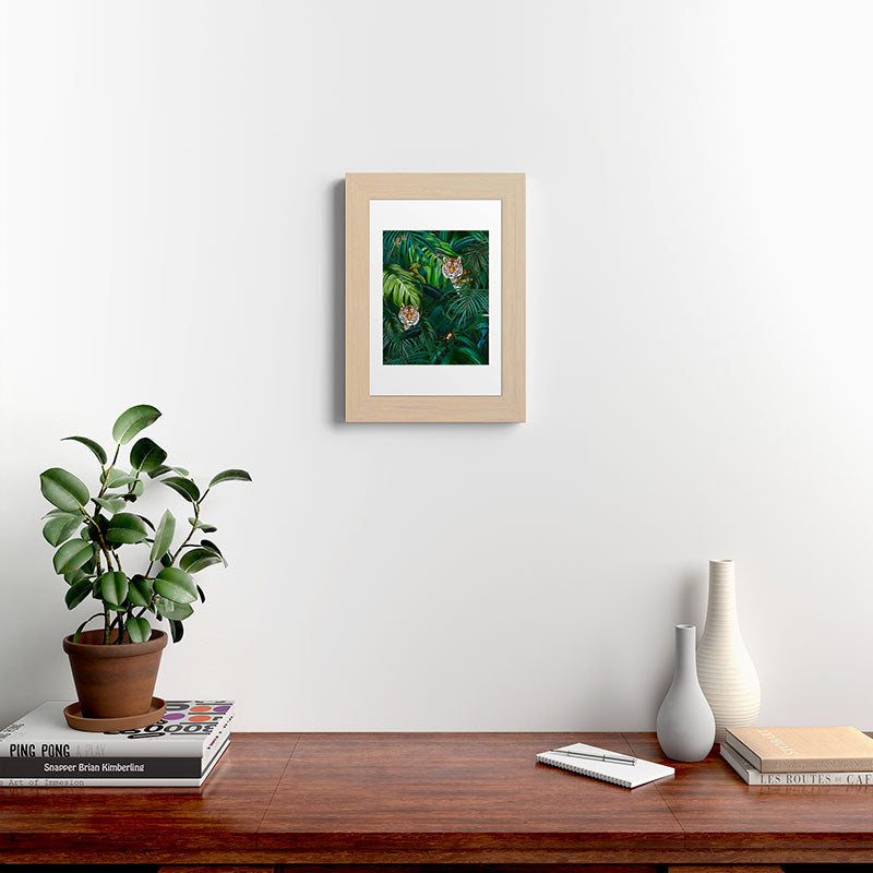 Jungle Tiger Prints Framed Art Print