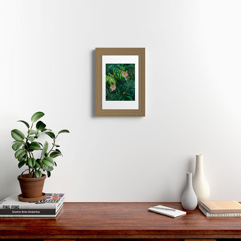 Jungle Tiger Prints Framed Art Print