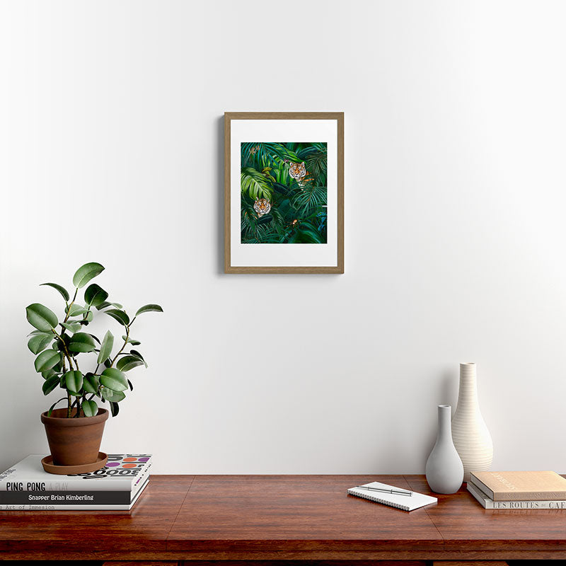 Jungle Tiger Prints Framed Art Print